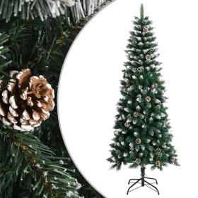 Árbol de Navidad artificial con soporte PVC verde 210 cm