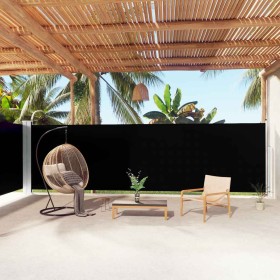 Toldo lateral retráctil negro 180x1000 cm