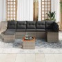 Conjunto de sofá de jardín 8 pcs Gris Poliratán