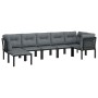 Garden furniture set 7 pieces black and gray synthetic rattan by vidaXL, Garden sets - Ref: Foro24-3187760, Price: 338,90 €, ...