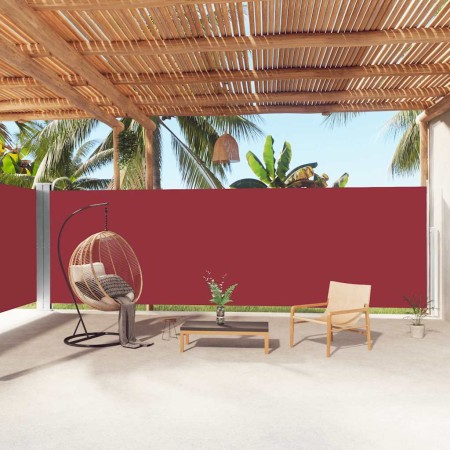 Toldo lateral retráctil rojo 200x1000 cm