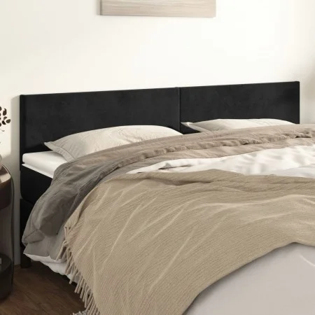 Kopfteile 2 Einheiten aus schwarzem Samt 80x5x78/88 cm von vidaXL, Kopf- und Fußteile - Ref: Foro24-345820, Preis: 69,03 €, R...