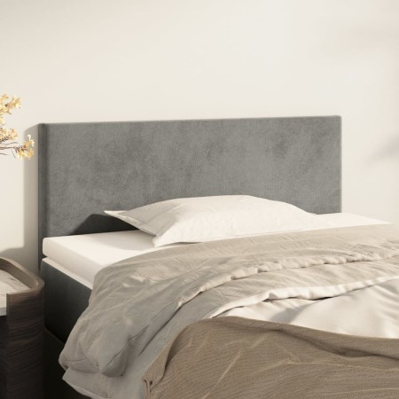 Hellgraues Samtkopfteil 80x5x78/88 cm von vidaXL, Kopf- und Fußteile - Ref: Foro24-345738, Preis: 29,86 €, Rabatt: %