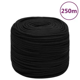 Black polyester work rope 6 mm 250 m by vidaXL, Ropes and metal cords - Ref: Foro24-152815, Price: 50,07 €, Discount: %
