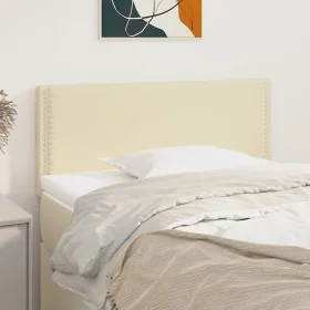 Kopfteil aus cremefarbenem Kunstleder, 100 x 5 x 78/88 cm von vidaXL, Kopf- und Fußteile - Ref: Foro24-345914, Preis: 27,27 €...