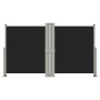 Toldo lateral retráctil negro 140x1200 cm