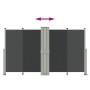 Toldo lateral retráctil negro 140x1200 cm