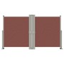 Toldo lateral retráctil marrón 140x1200 cm