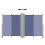 Toldo lateral retráctil azul 140x1200 cm