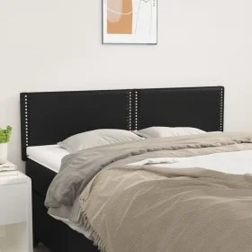 Headboards 2 units black synthetic leather 72x5x78/88 cm by vidaXL, Headboards and footboards - Ref: Foro24-345932, Price: 44...