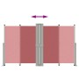 Toldo lateral retráctil rojo 140x1200 cm