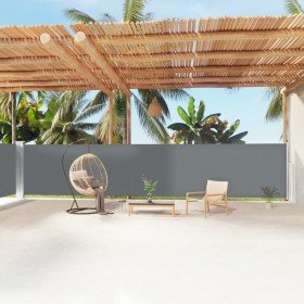 Toldo lateral retráctil antracita 160x1200 cm Toldo lateral retráctil antracita 160x1200 cm