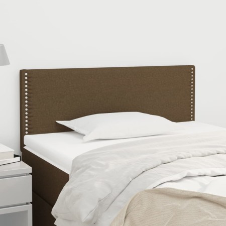 Kopfteil aus dunkelbraunem Stoff, 100 x 5 x 78/88 cm von vidaXL, Kopf- und Fußteile - Ref: Foro24-345907, Preis: 25,16 €, Rab...