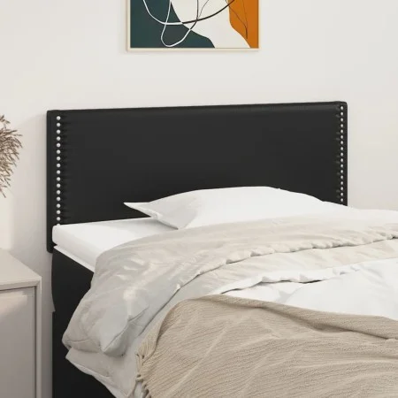 Kopfteil aus schwarzem Kunstleder, 100 x 5 x 78/88 cm von vidaXL, Kopf- und Fußteile - Ref: Foro24-345912, Preis: 27,06 €, Ra...