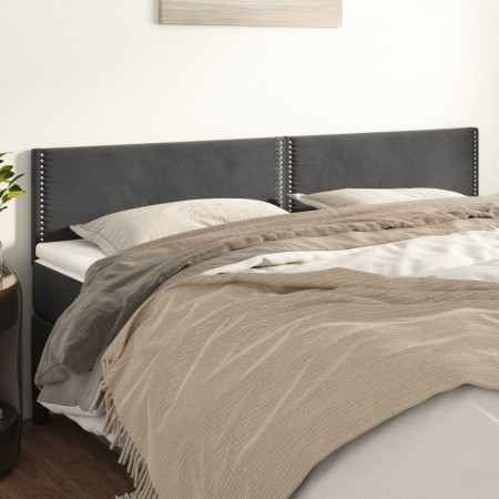 Kopfteile 2 Einheiten aus dunkelgrauem Samt 100x5x78/88 cm von vidaXL, Kopf- und Fußteile - Ref: Foro24-345999, Preis: 37,03 ...