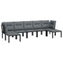 Gartenmöbel-Set 7-teilig aus schwarzem und grauem synthetischem Rattan von vidaXL, Gartensets - Ref: Foro24-3187764, Preis: 3...