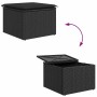 Conjunto de sofá de jardín 8 pcs Negro Poliratán