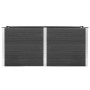 Arriate elevado de jardín WPC gris 200x50x91 cm