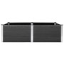 Arriate de WPC gris 200x100x54 cm