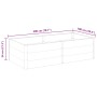 Arriate de WPC gris 200x100x54 cm