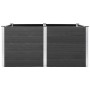 Arriate elevado de WPC gris 200x100x91 cm