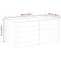 Arriate elevado de WPC gris 200x100x91 cm