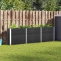 Arriate de jardín WPC gris 300x50x91 cm