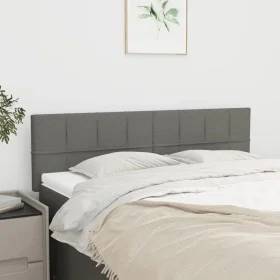 Cabeceros 2 unidades tela gris oscuro 72x5x78/88 cm de vidaXL, Cabeceros y pies de cama - Ref: Foro24-346047, Precio: 61,56 €...