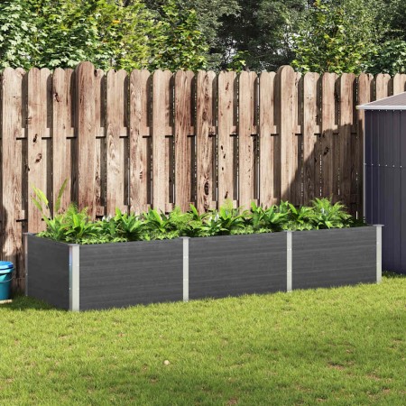Arriate de jardín WPC gris 300x100x54 cm