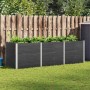 Arriate elevado de WPC gris 300x100x91 cm