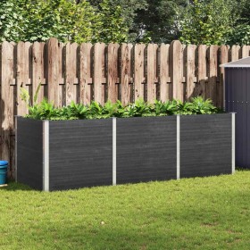 Arriate elevado de WPC gris 300x100x91 cm