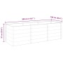 Arriate elevado de WPC gris 300x100x91 cm