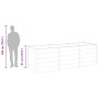Arriate elevado de WPC gris 300x100x91 cm