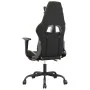 Silla gaming masaje y reposapiés cuero sintético negro dorado by vidaXL, Gaming chairs - Ref: Foro24-345413, Price: 119,83 €,...