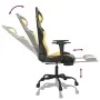 Silla gaming masaje y reposapiés cuero sintético negro dorado by vidaXL, Gaming chairs - Ref: Foro24-345413, Price: 119,83 €,...