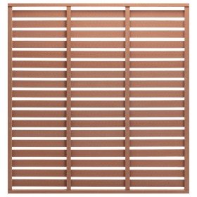 Panel de valla con 1 poste WPC marrón 180x180 cm