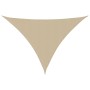 Toldo de vela triangular tela Oxford beige 3,5x3,5x4,9 m