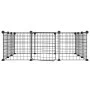 Jaula para mascotas de 12 paneles puerta acero negro 35x35cm de vidaXL, Jaulas y habitáculos para animales pequeños - Ref: Fo...