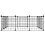 Jaula para mascotas de 12 paneles puerta acero negro 35x35cm de vidaXL, Jaulas y habitáculos para animales pequeños - Ref: Fo...