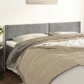 Kopfteile 2 Einheiten aus hellgrauem Samt 100x5x78/88 cm von vidaXL, Kopf- und Fußteile - Ref: Foro24-345998, Preis: 40,41 €,...