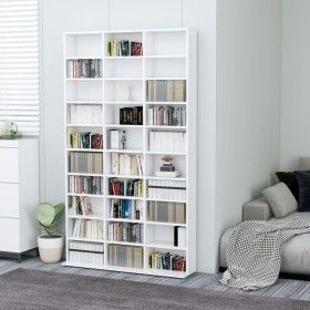 White plywood CD cabinet 102x16x177.5 cm by vidaXL, CD and DVD storage - Ref: Foro24-801778, Price: 119,95 €, Discount: %