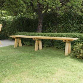 Banco de jardín madera maciza de pino impregnada 220 cm Banco de jardín madera maciza de pino impregnada 220 cm