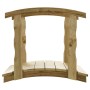 Puente de jardín con barandilla madera maciza pino impregnada