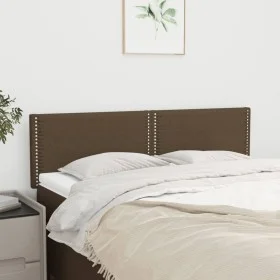 Headboards 2 units dark brown fabric 72x5x78/88 cm by vidaXL, Headboards and footboards - Ref: Foro24-345927, Price: 35,09 €,...
