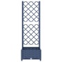 Jardinera con enrejado PP azul gris 40x40x121,5 cm