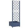Jardinera con enrejado PP azul gris 40x40x121,5 cm
