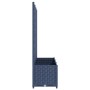 Jardinera con enrejado PP azul gris 120x40x136 cm