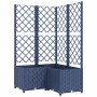 Jardinera con enrejado PP azul gris 80x80x136 cm