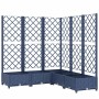 Jardinera con enrejado PP azul gris 120x120x121,5 cm