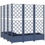 Jardinera con enrejado PP azul gris 120x120x121,5 cm